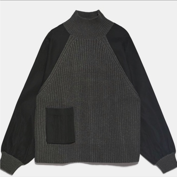 ZARA Mock Neck Knit Sweater - Picture 5 of 8
